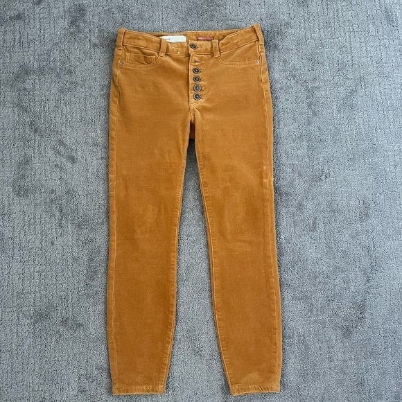 Pilcro And The Letterpress Tan High Rise Skinny Corduroy Pants - Picture 2 of 5